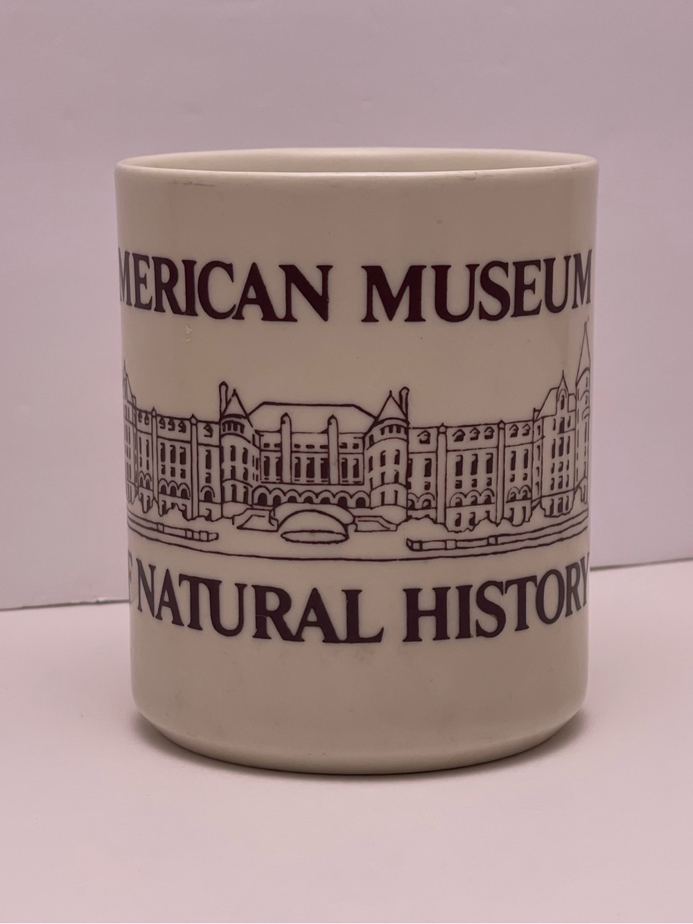 Vintage Coffee Mug American Museum of Natural History Line Art Building Design
